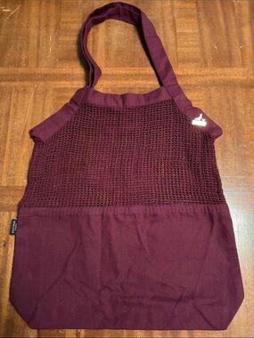 Danica Heirloom Mercado Burgundy Mesh & Canvas Tote Bag